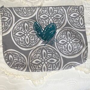 Thirty-One Gray Zippered Pouch